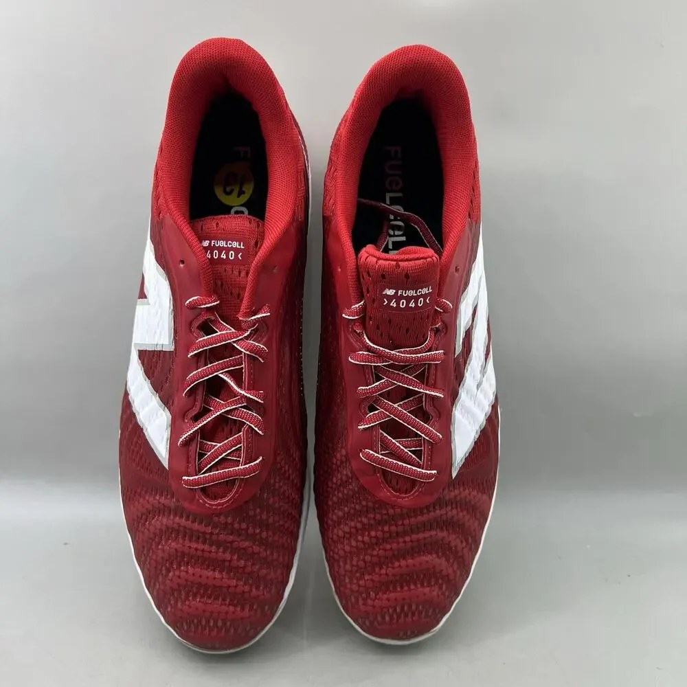 New Balance FuelCell 4040 V7 Baseball Cleats Men Size 13 Red White Low Shoes NEW